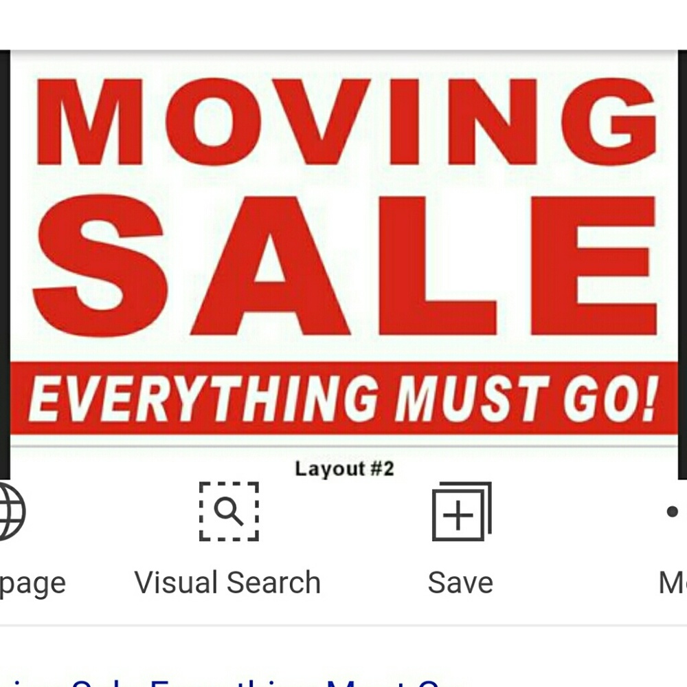 Moving sale